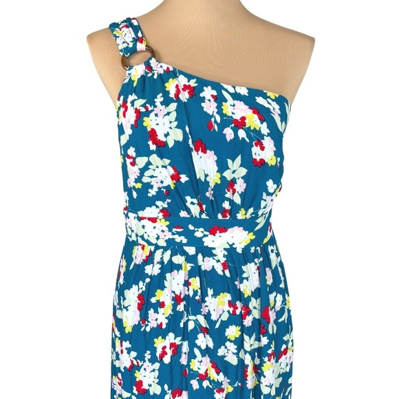 NWT Anthropologie Bouquet One Shoulder Maxi Sun Dress Petite Floral Size 12P - Picture 6 of 16